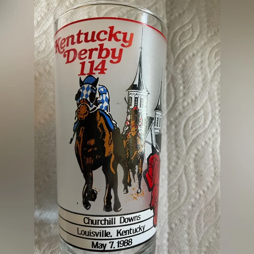 1988 Kentucky Derby Mint Julep Drinking Glass Churchill Downs 114 Collectible